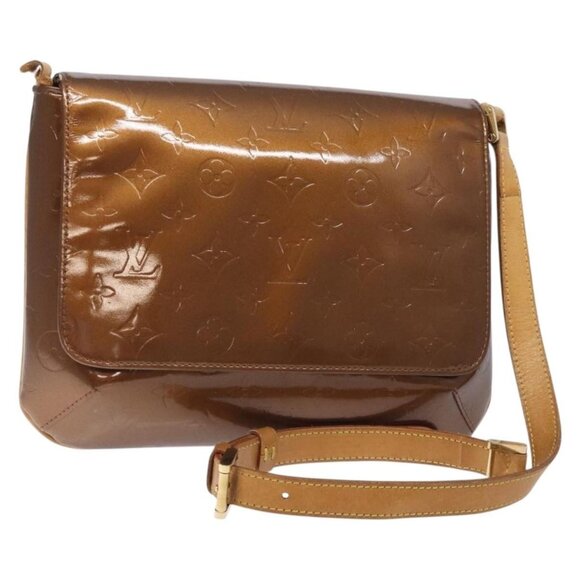 LOUIS VUITTON Monogram Vernis Thompson Street Bag Bronze M91124 LV Auth bs28129 - Picture 1 of 16